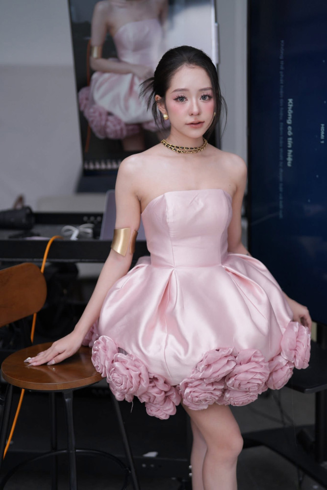 Đầm phồng hoa 3D HOASIM - Size S - Mã HOSHS181