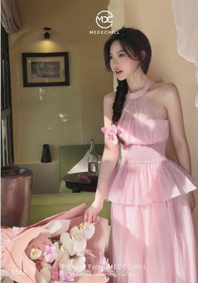 Set áo yếm chân váy tơ xòe nhẹ MEDECHILL Size S - Mã  HOSK069